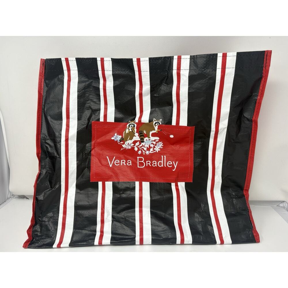 VERA Bradley Christmas Winter MARKET XL REUSEABLE Shopping Gift Bag 18 X 16